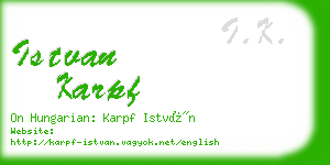 istvan karpf business card